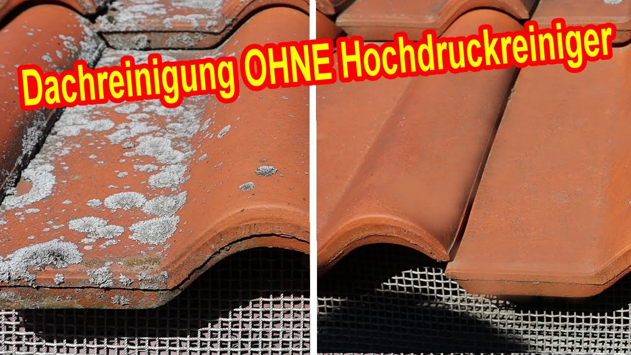 Dachreinigung OHNE Hochdruckreiniger – Dach & Dachziegel mit Hausmittel reinigen – Hausdach säubern