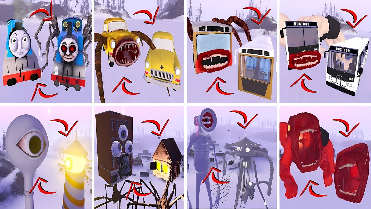 Monster Cars Destroy City! Heroic Car Teams Fight Eye Tower,Car eater,Bus eater,Megahorn in Gmod!!!