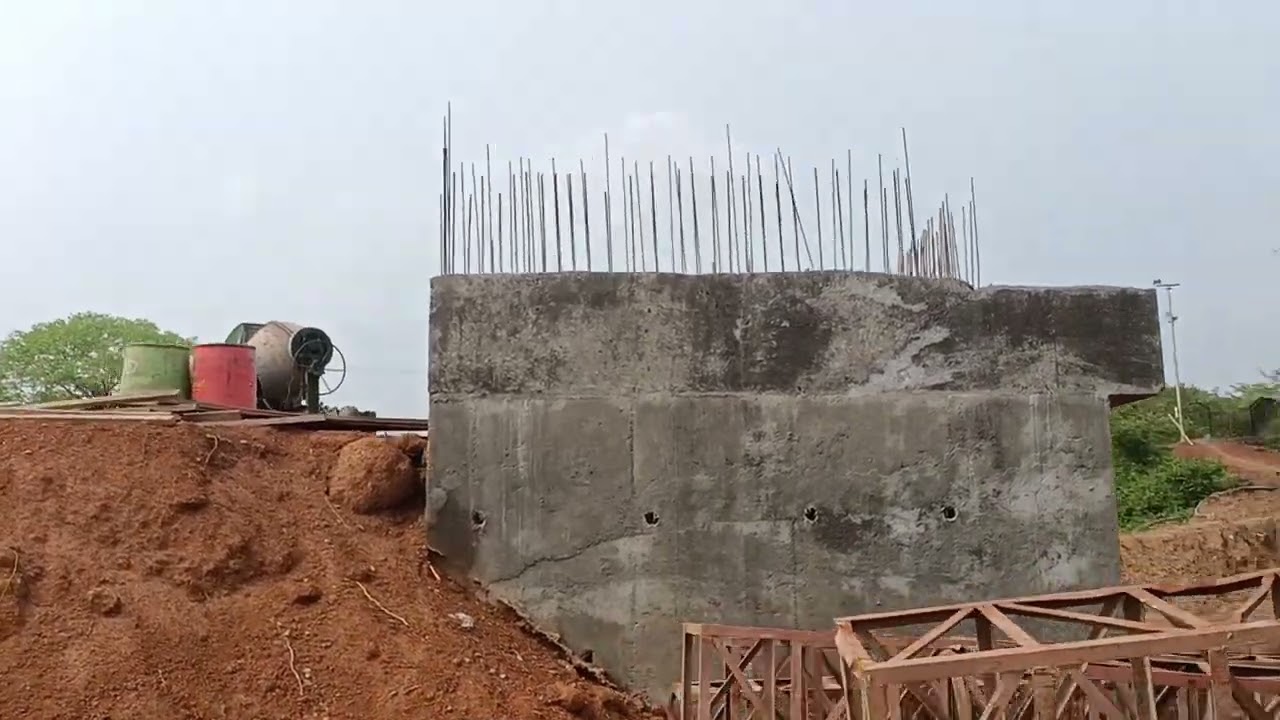 Minor Bridge Abutment and Abutment Cap / Bridge construction work/ Substructure construction #Bridge