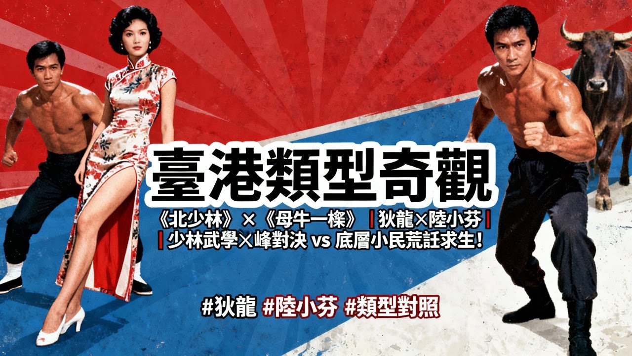 【臺港類型奇觀】《北少林》×《母牛一條》｜狄龍×陸小芬｜少林武學巔峰對決 vs 底層小民荒誕求生！#狄龍 #陸小芬 #類型對照