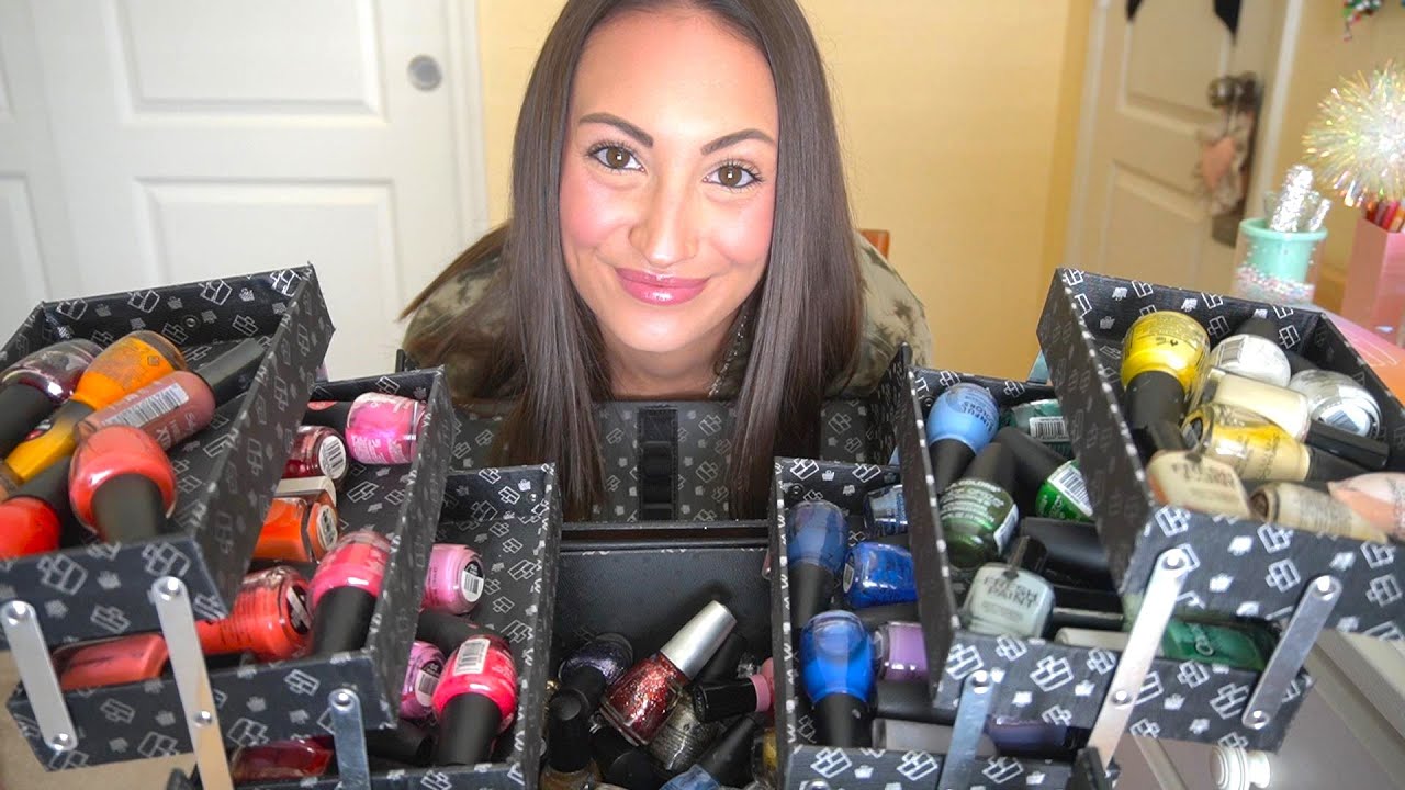ASMR Rummaging Through My Nail Polish Collection ★
