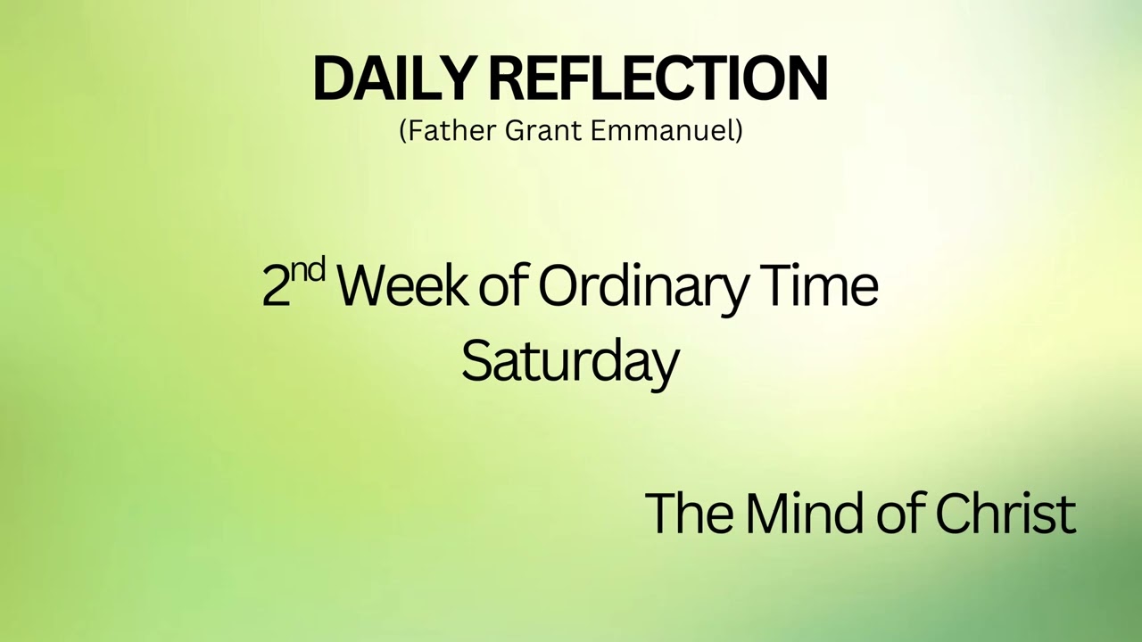 2nd Week Ordinary Time, 