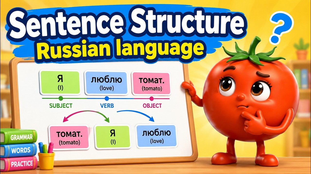 SENTENCE STRUCTURE (PART 1) | Lesson 8 | Russian language (A1)