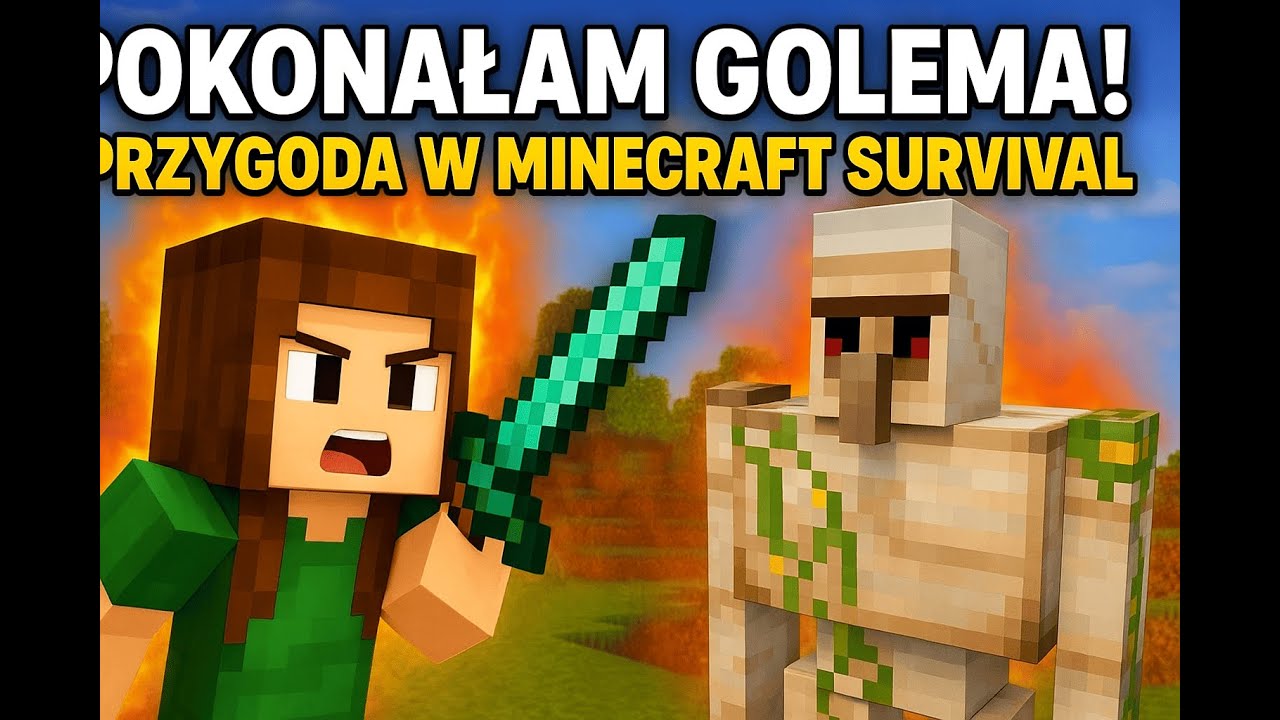 🔥 Pokonałam Golema! Przygoda w Minecraft Survival!