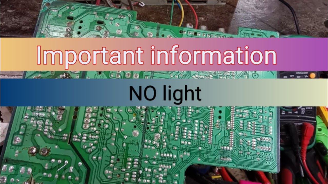 No light problem local crt colour TV repairing. 