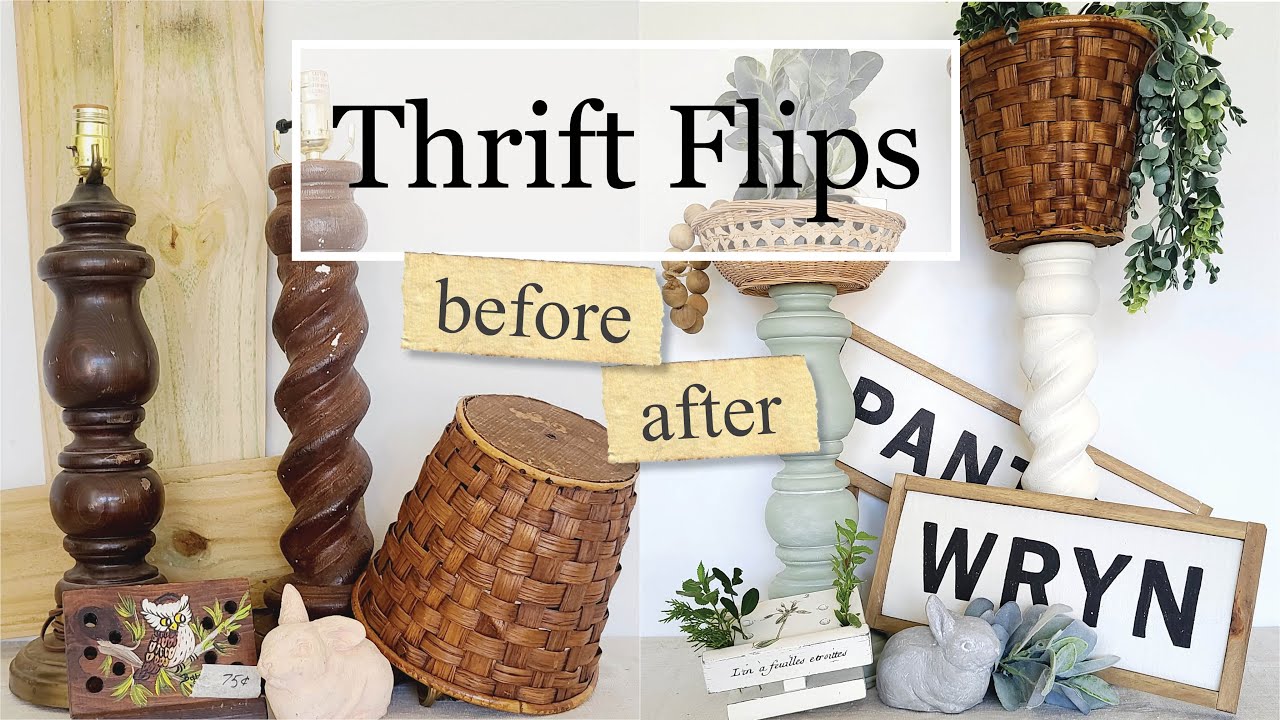 Thrift Flips • Transforming Lamps • Faux Cement Painting Technique • Pencil Holder • Wood Signs