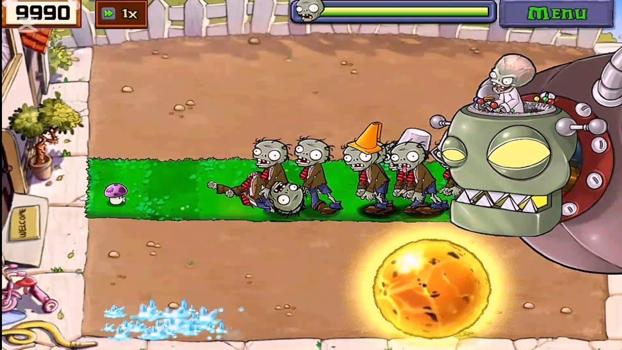 Puff-Shroom Vs Dr.zomboss - Who are you vin? Survival Day
