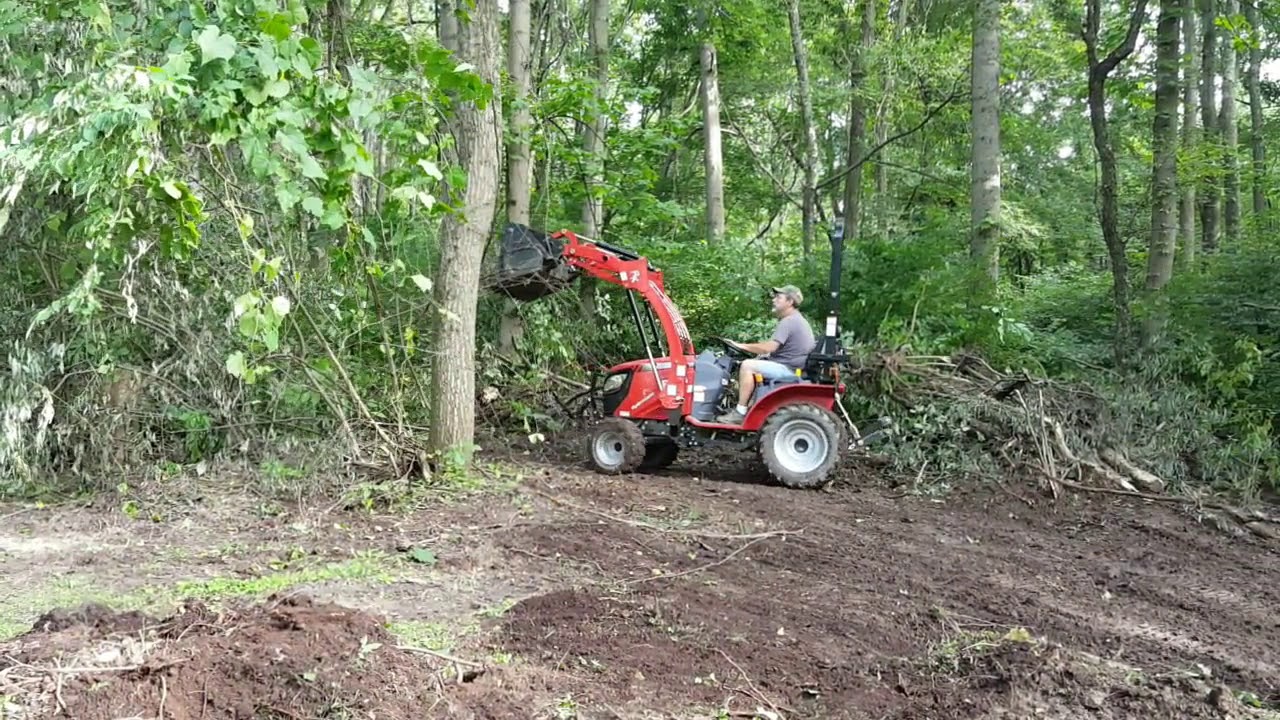 rural king rk 24 subcompact tractor removing  brush-Made by YTM Tractor