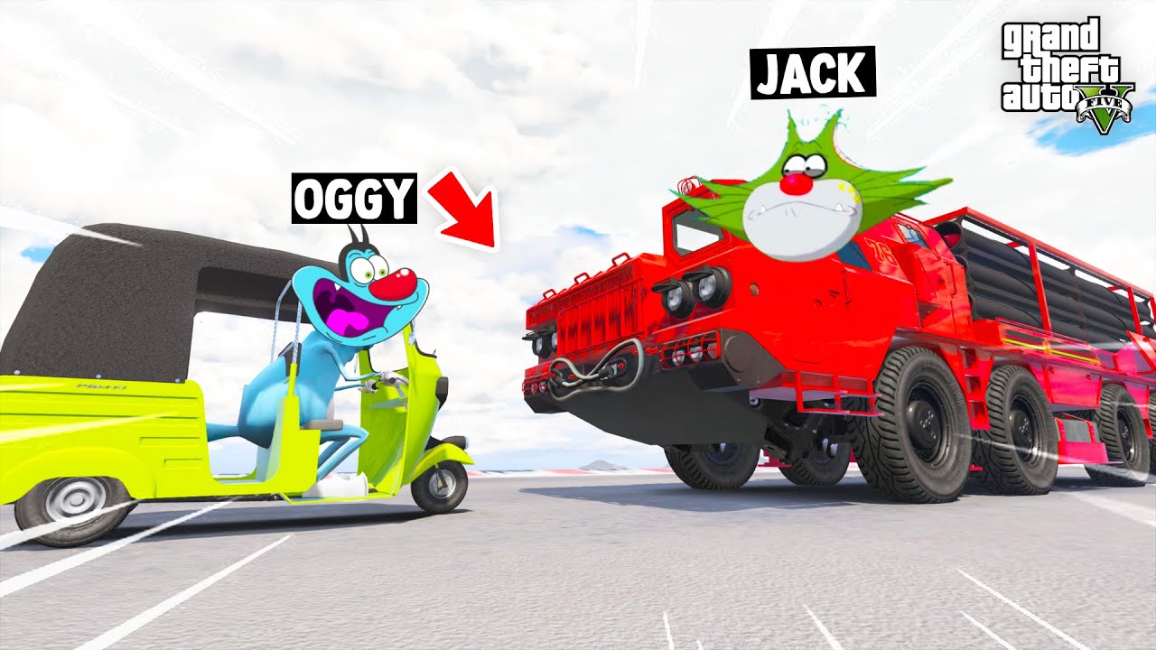 Oggy Doing Prank In FACE TO FACE TRUCK VS TRUCK CHALLENGE Super Funny😱! GTA5