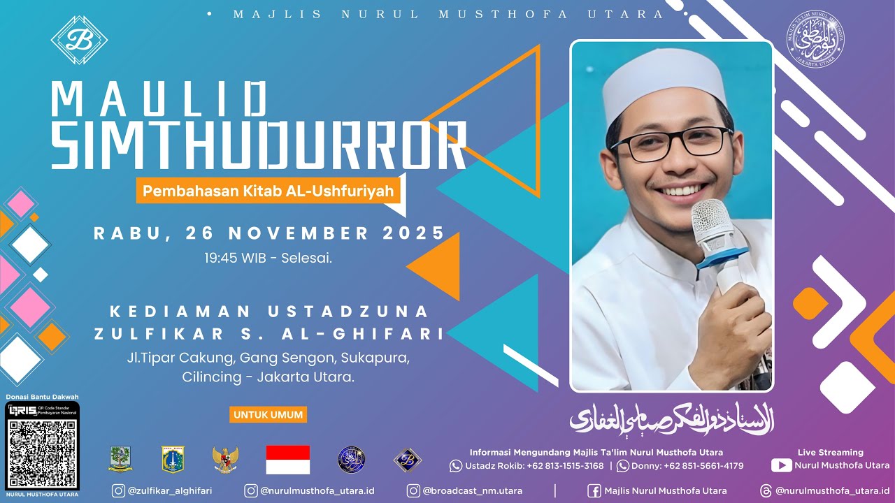 🔴[LIVE] MAULID SIMTHUDURROR | Kediaman Ustadzuna Zulfikar S. AL-Ghifari | Jum'at, 26 November 2025.