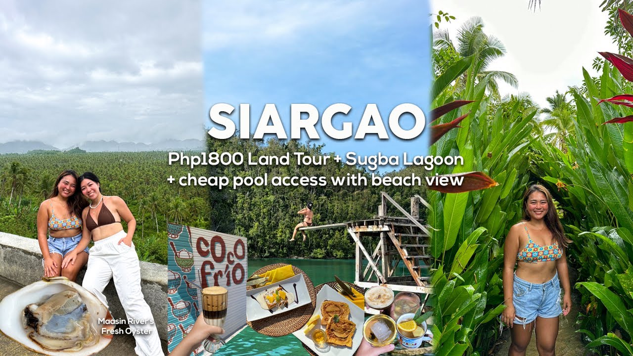 SIARGAO 3/3 1WK Land Tour + Sugba Lagoon + cheap pool access with ocean view OCT 2023