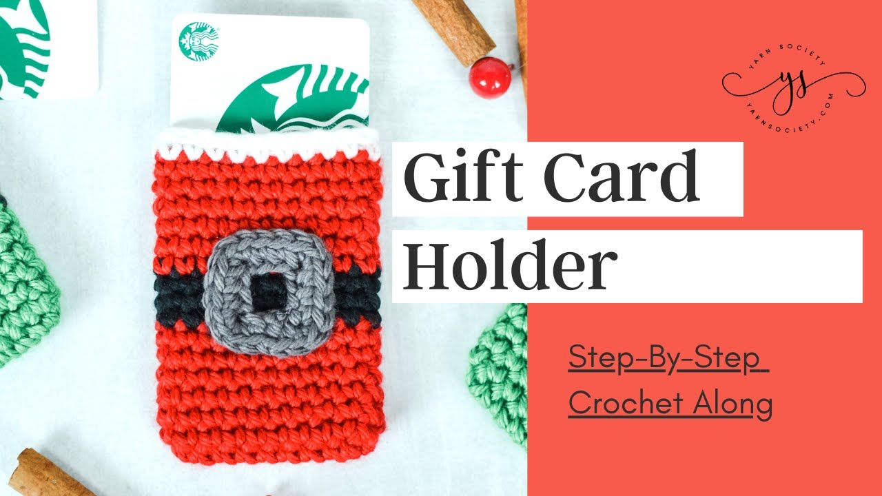 How To Crochet A Gift Card Holder For The Holidays | Christmas Gift Card | Santa Crochet