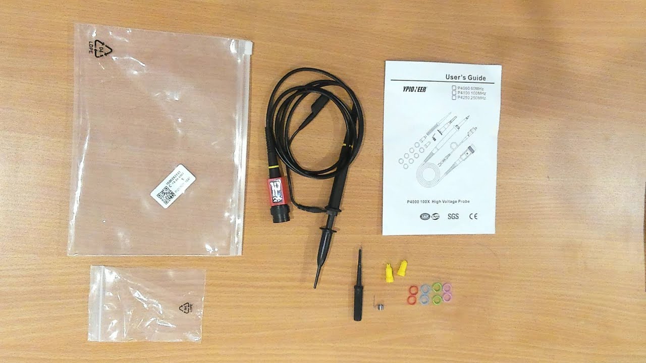 Unboxing YPIOIEER P4100 100MHz 100X High Voltage Probe