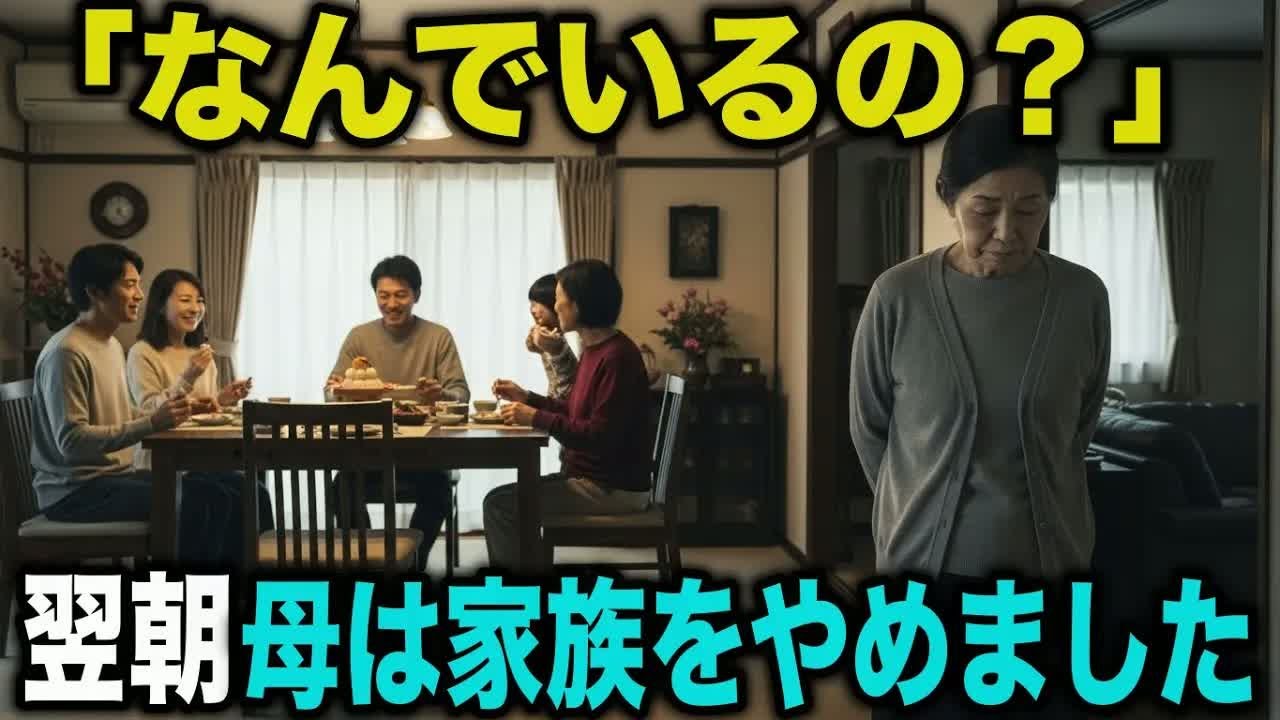 正月の席で「なんでいるの？」と笑われた夜──私は“家族”をやめました