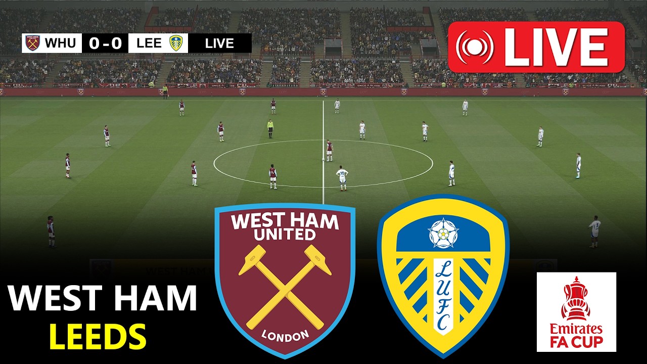 West Ham vs Leeds United | Emirates Fa Cup 2026 | Full Match Streaming | PES 21 Simulation