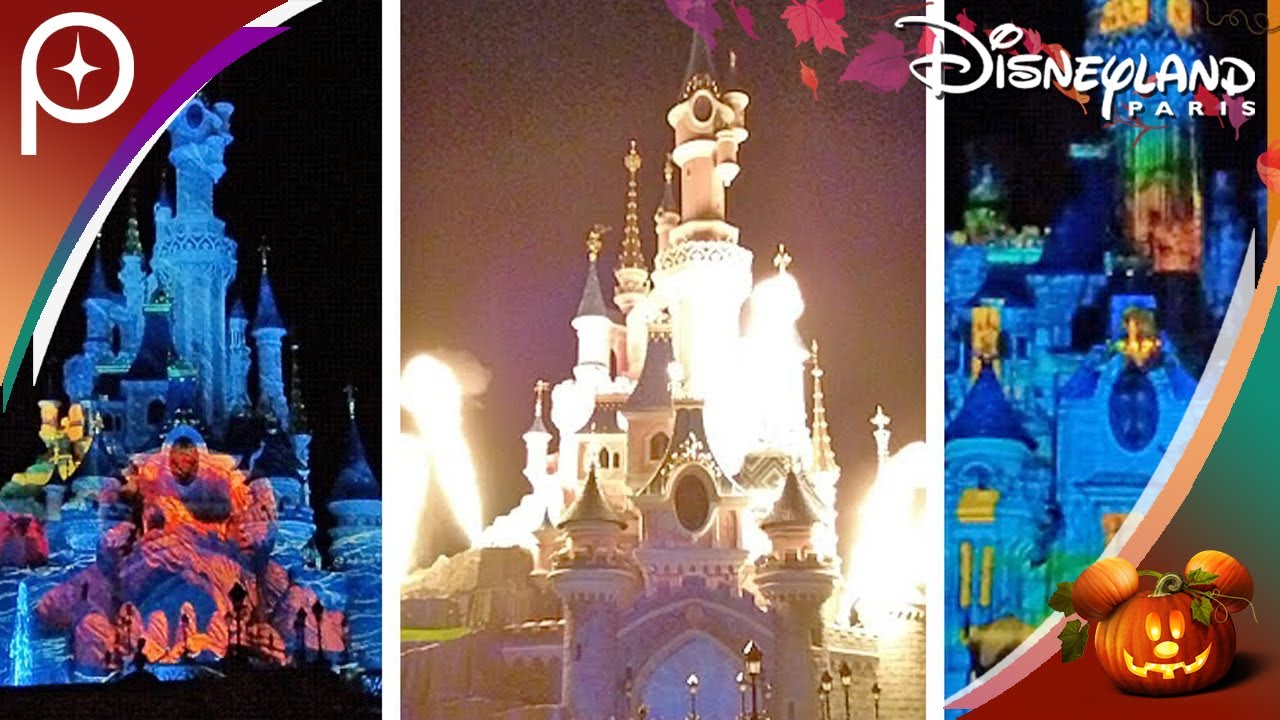 🎃 Disneyland Paris 2022 Halloween: Nightfall with Disney Villains Projection Show