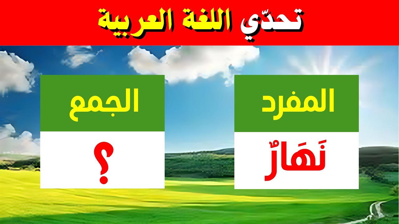 أقوى اختبار في اللغة العربية! هل تعرف جمع هذه الكلمات الصعبة؟ معلومات لا يعرفها معظم الناس