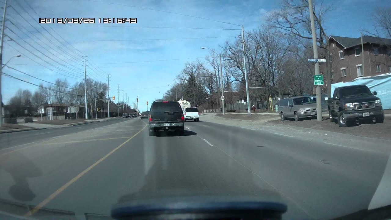Cawthra Rd Mississauga ON Driving North (QEW - Bloor St). Canada, car DVR camera 1080p