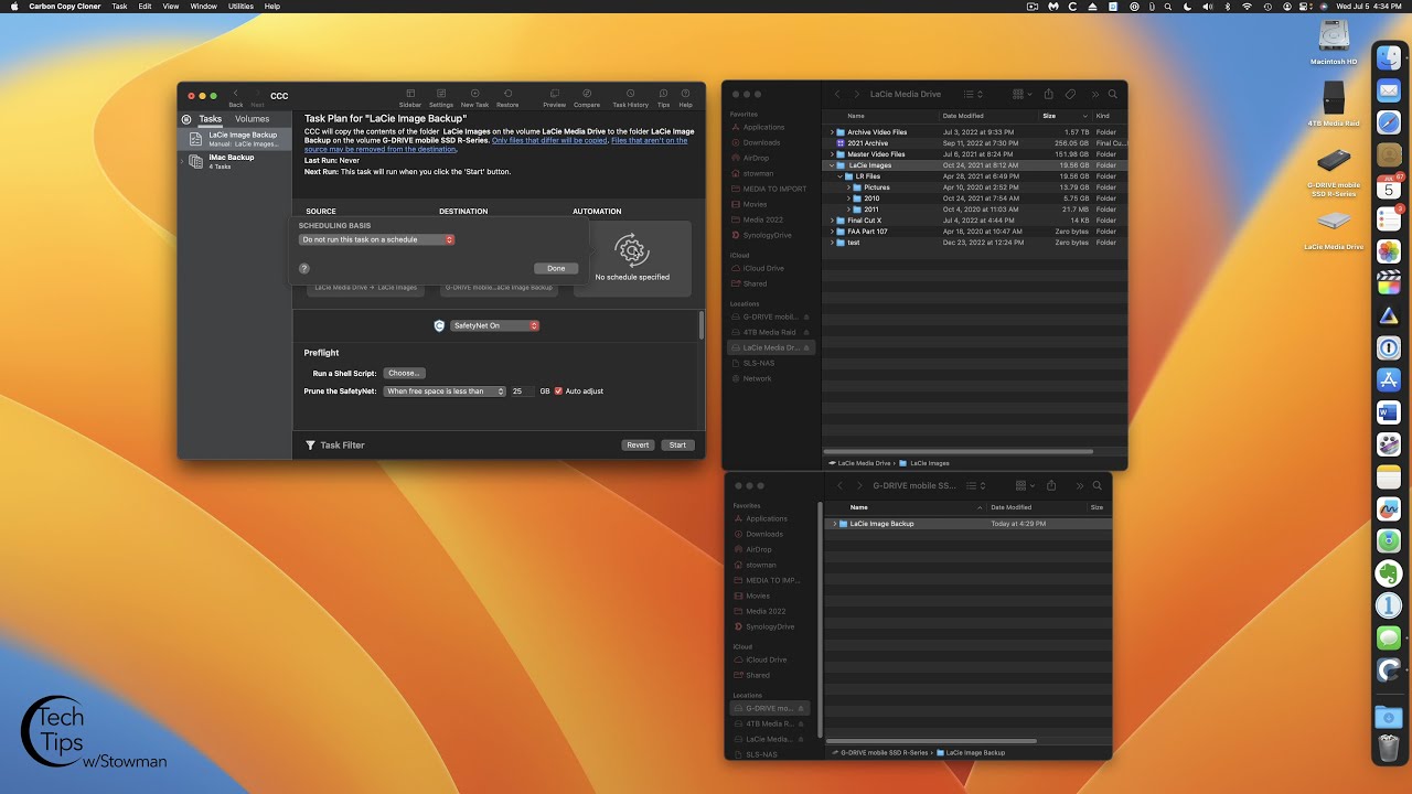 Using Carbon Copy Cloner to Backup 1 Folder to Another Folder