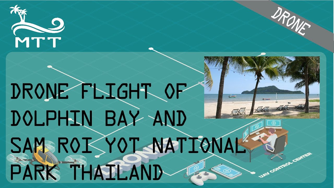 Drone flight of Dolphin Bay & Sam Roi Yot National Park in Thailand