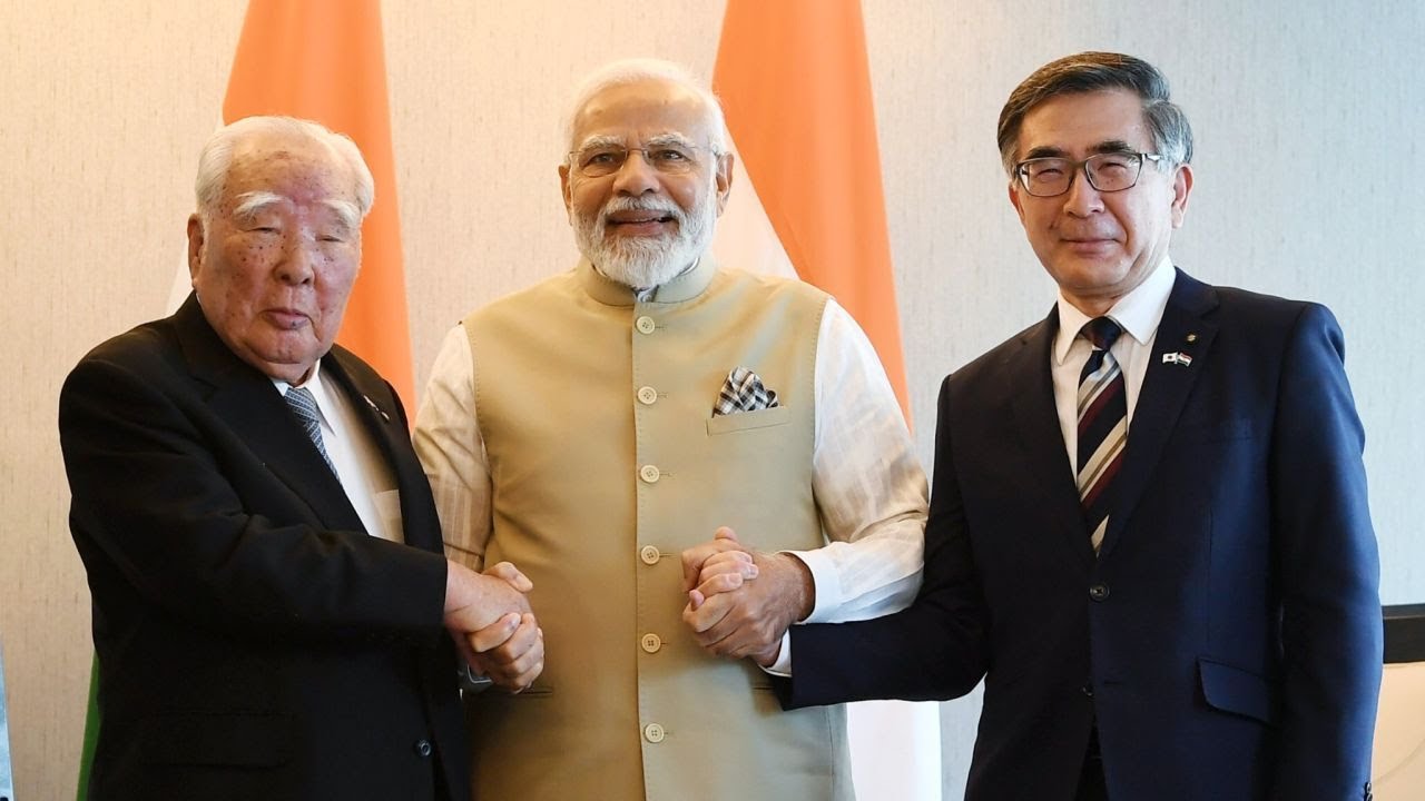 PM Modi meets Osamu Suzuki, Adviser, Suzuki Motor Corporation