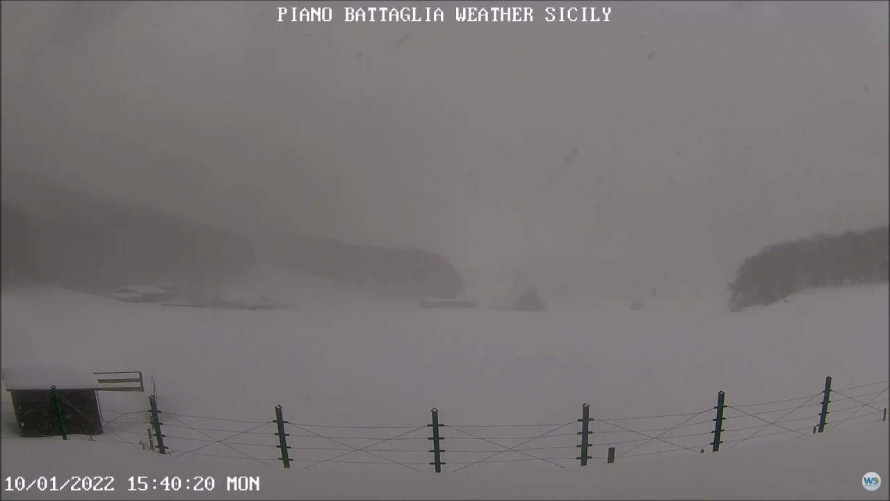 Temporale di neve tonda (graupel) a Piano Battaglia - 10 gennaio 2022