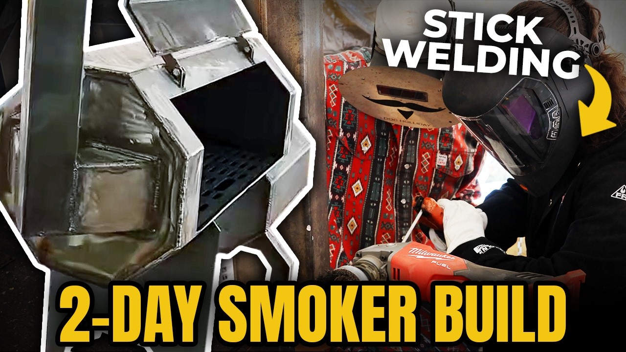 Stick Welding An Offset Smoker BBQ In 2 Days