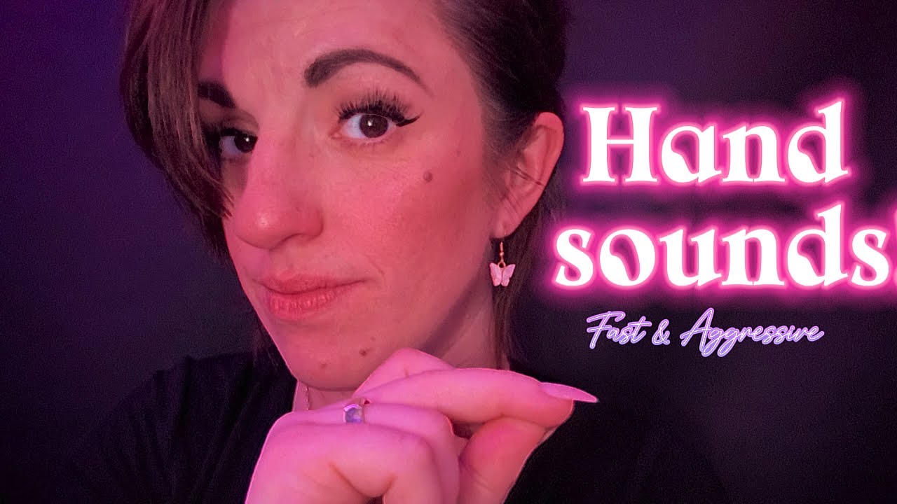 Fast Aggressive Hand Sounds w/nails! (mild screen tapping)