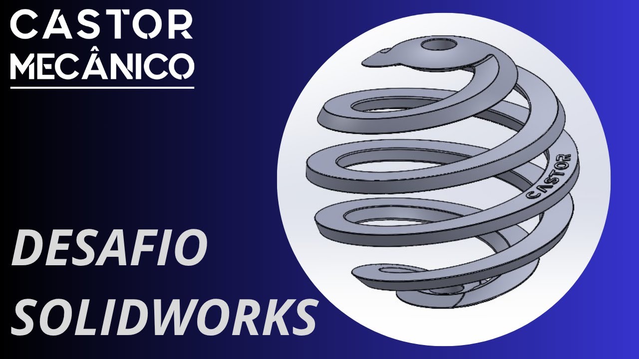 Desafio Esfera com helicoide Combinar corpos | SolidWorks Tutorial