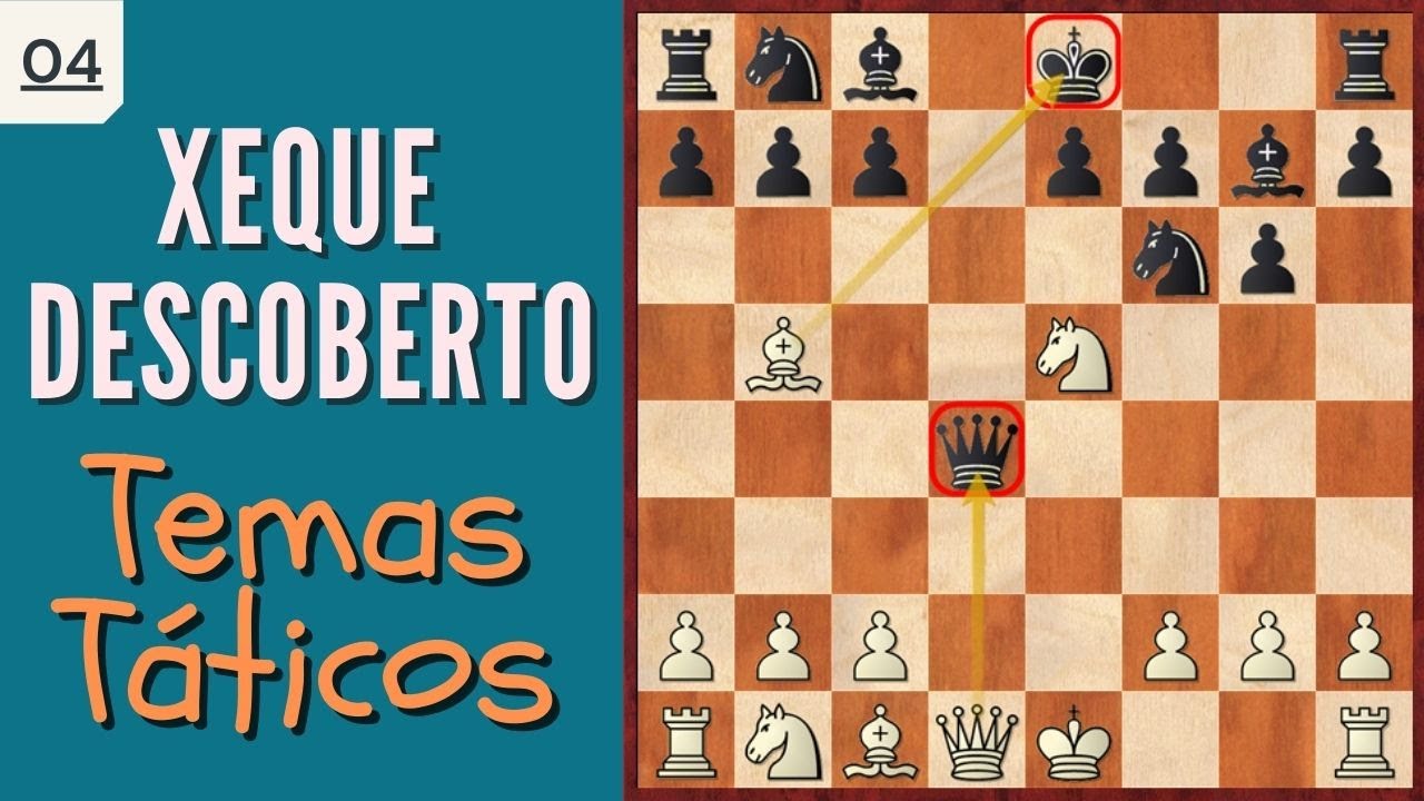 Xeque Descoberto - Temas t&aacute;ticos de xadrez || #Shorts