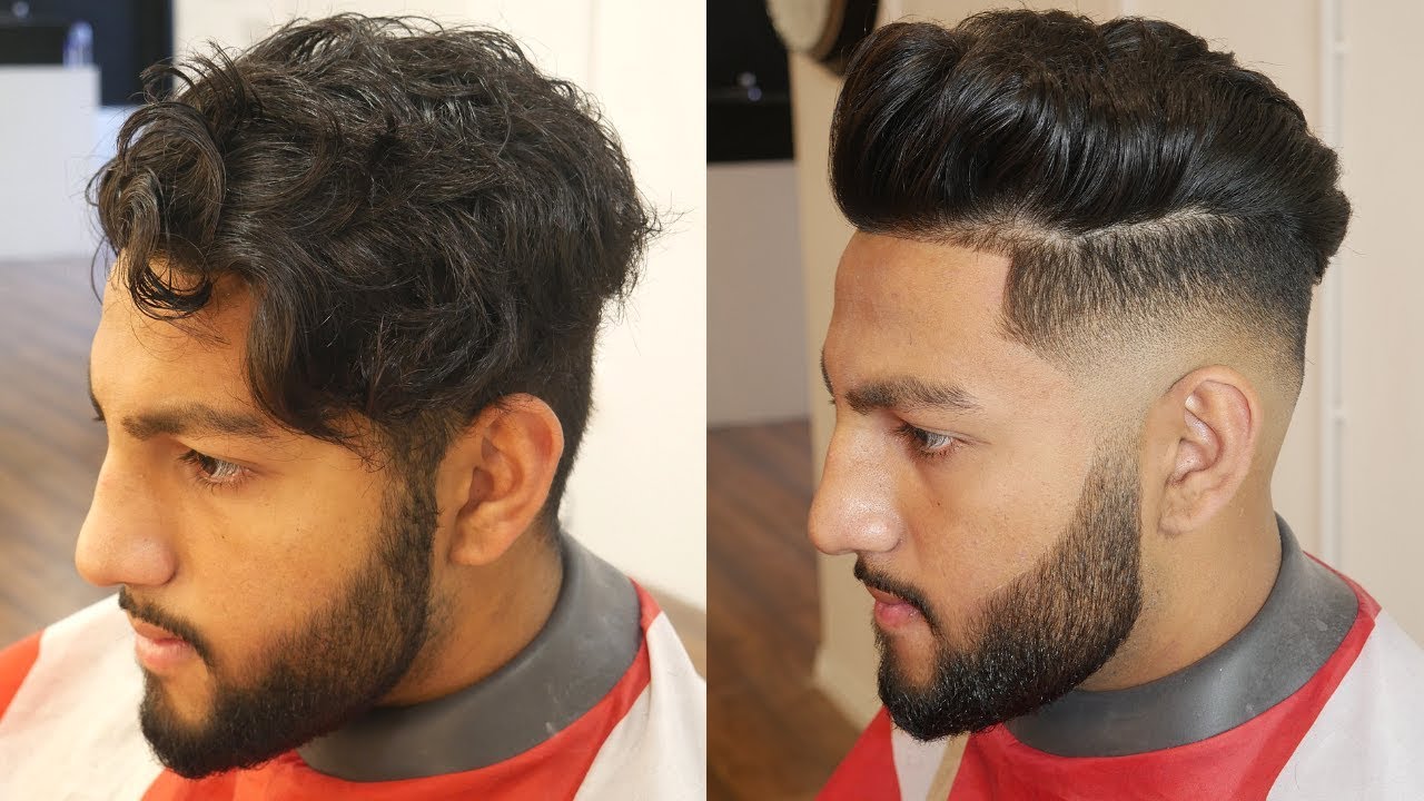 HAIRCUT TRANSFORMATION: MID FADE WITH BEARD LINEUP