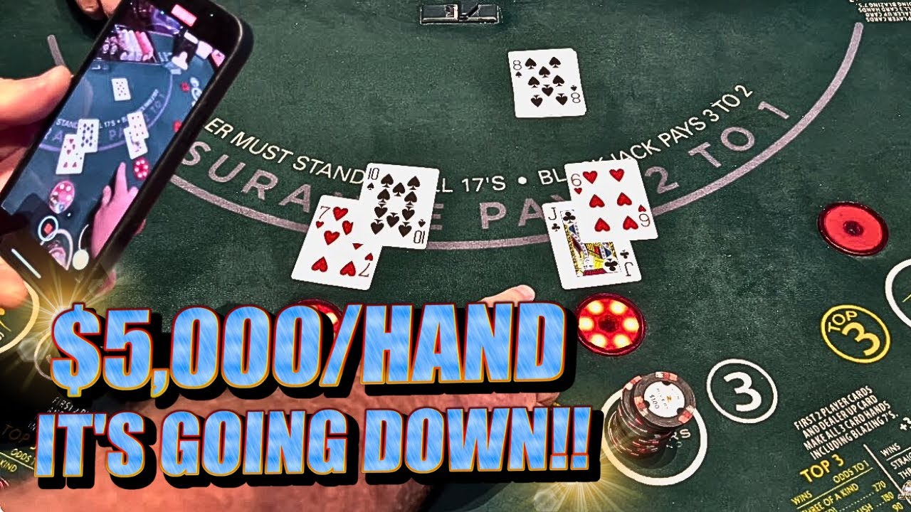$5000/hand Blackjack: I Had No Choice But To Grab My Other Phone For This One!