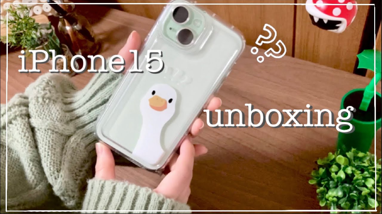 iPhone15開封レビュー|グリーンが映えるケース選び🍀|カメラテスト📷