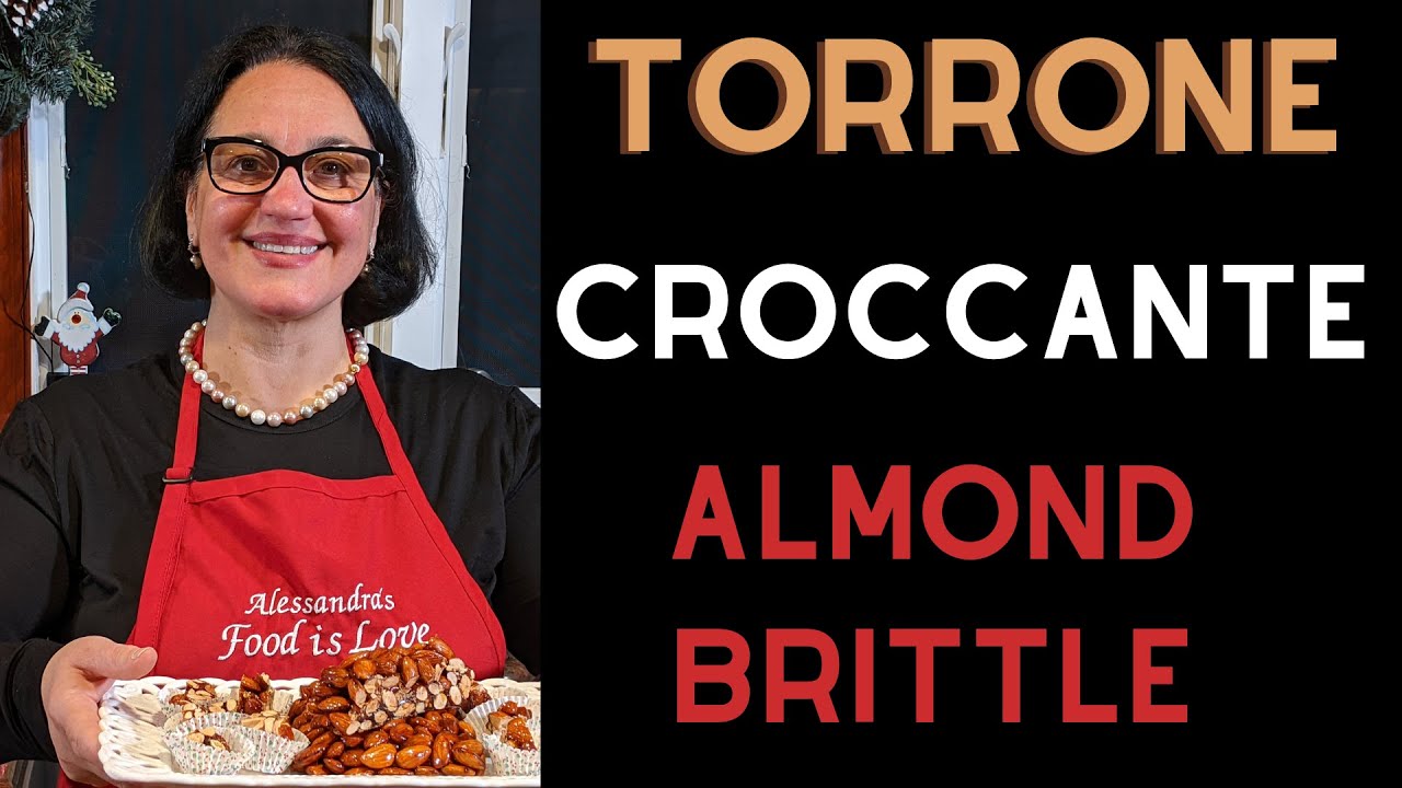 Torrone - Italian Torrone Recipe - Christmas Cookies - Almond Brittle  - Croccante -