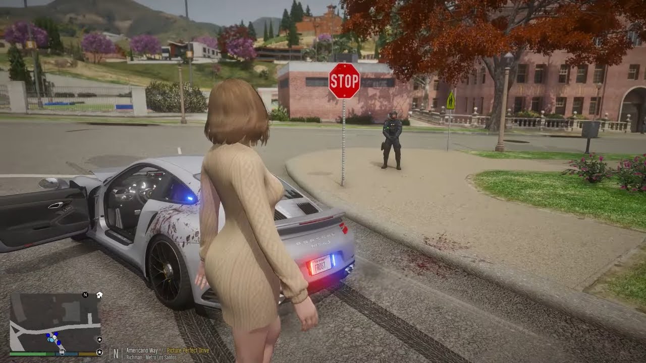Gta 5 Lspdfr Valentine Day Special Mini Sweater Dress Female Cop Patrol 