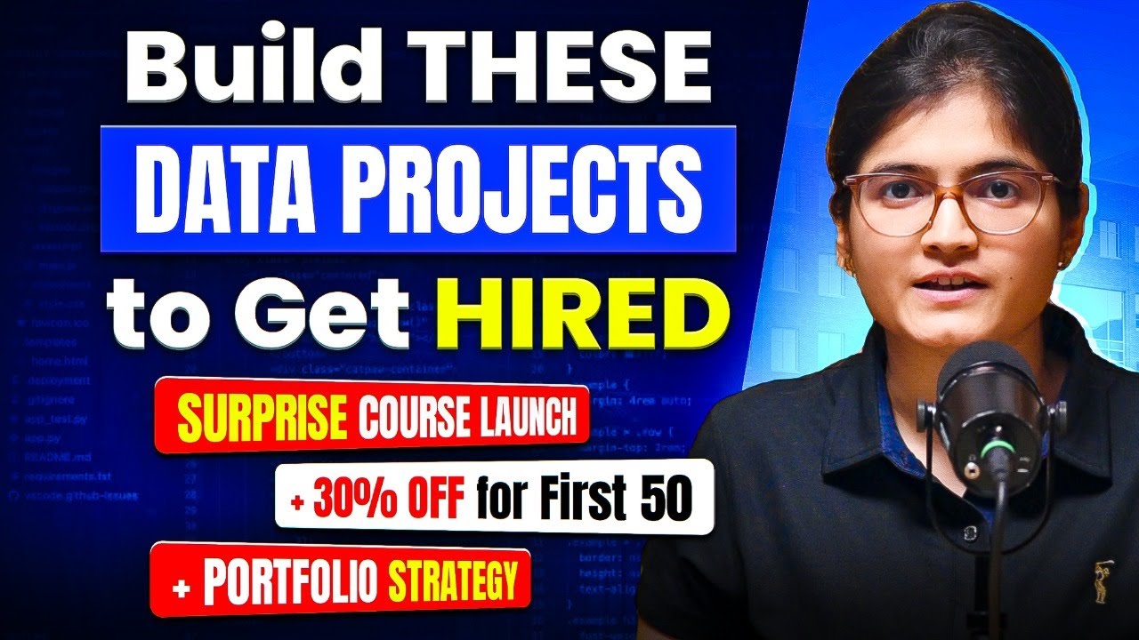 Build THESE Data Projects to Get Hired🔥| LIVE Session| Surprise Course Launch!