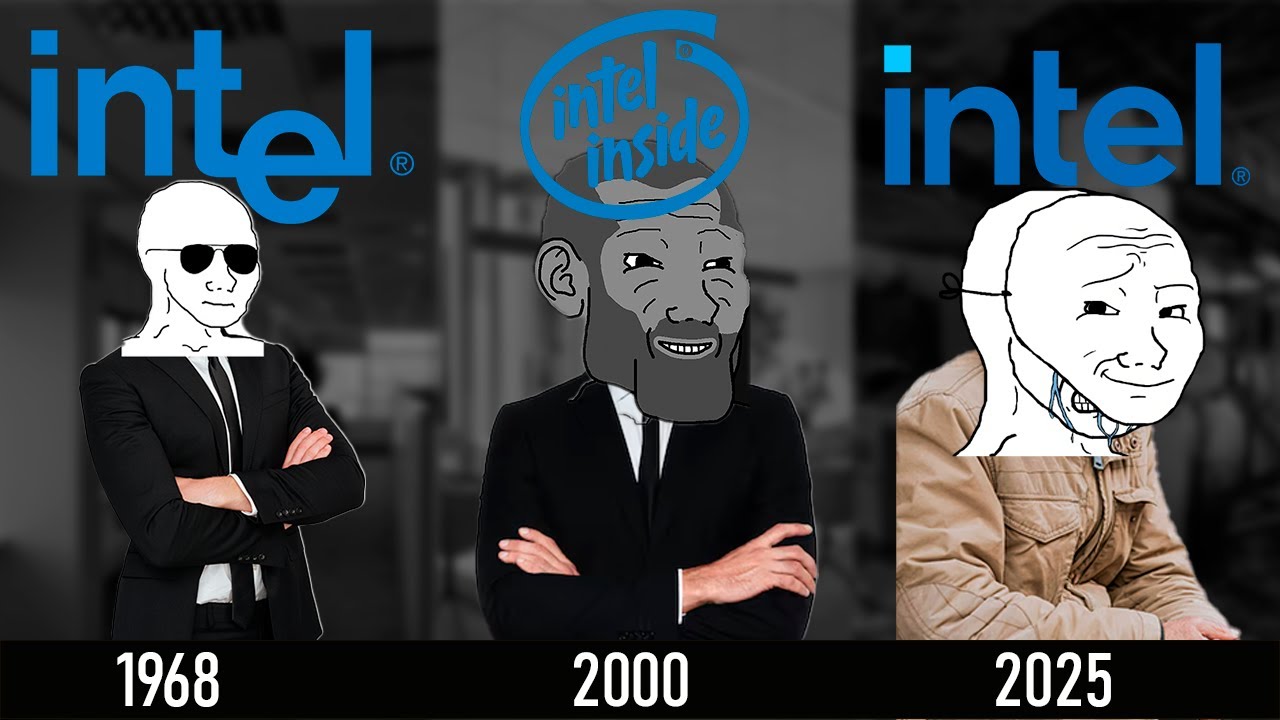 Как INTEL ПОТЕРЯЛИ ВСЕ(1968-2025)? #pc #pcbuilding #ram #amd #evolution #cpu
