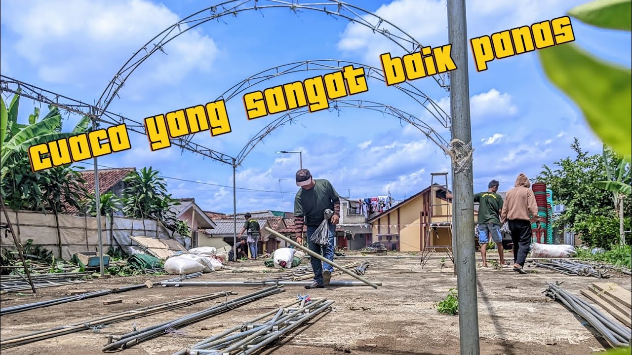 perjalanan menuju pemasangan tenda dekorasi pelaminan ⛺