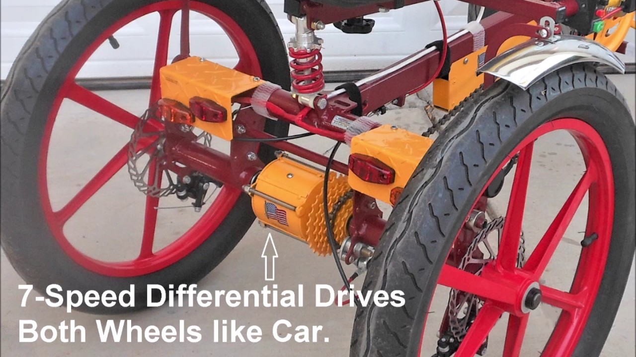 Quadricycle 4-wheel Bike Differential - tumtumcar