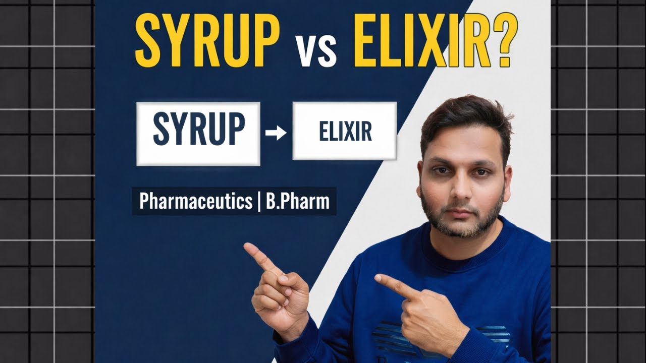 Syrups vs Elixirs Explained for B.Pharm Exams | Pharmaceutics Made Easy