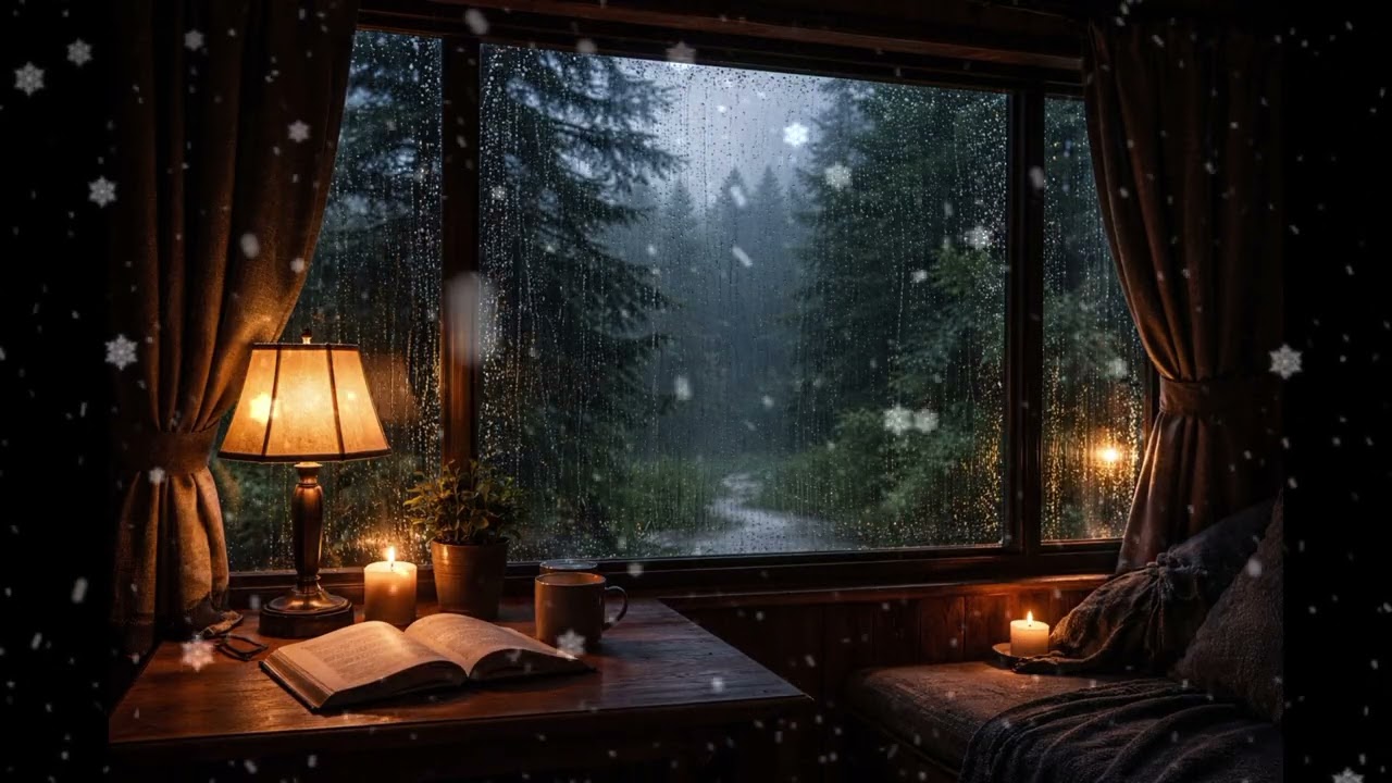 Quiet Rain Piano | Peaceful Night Window Ambience