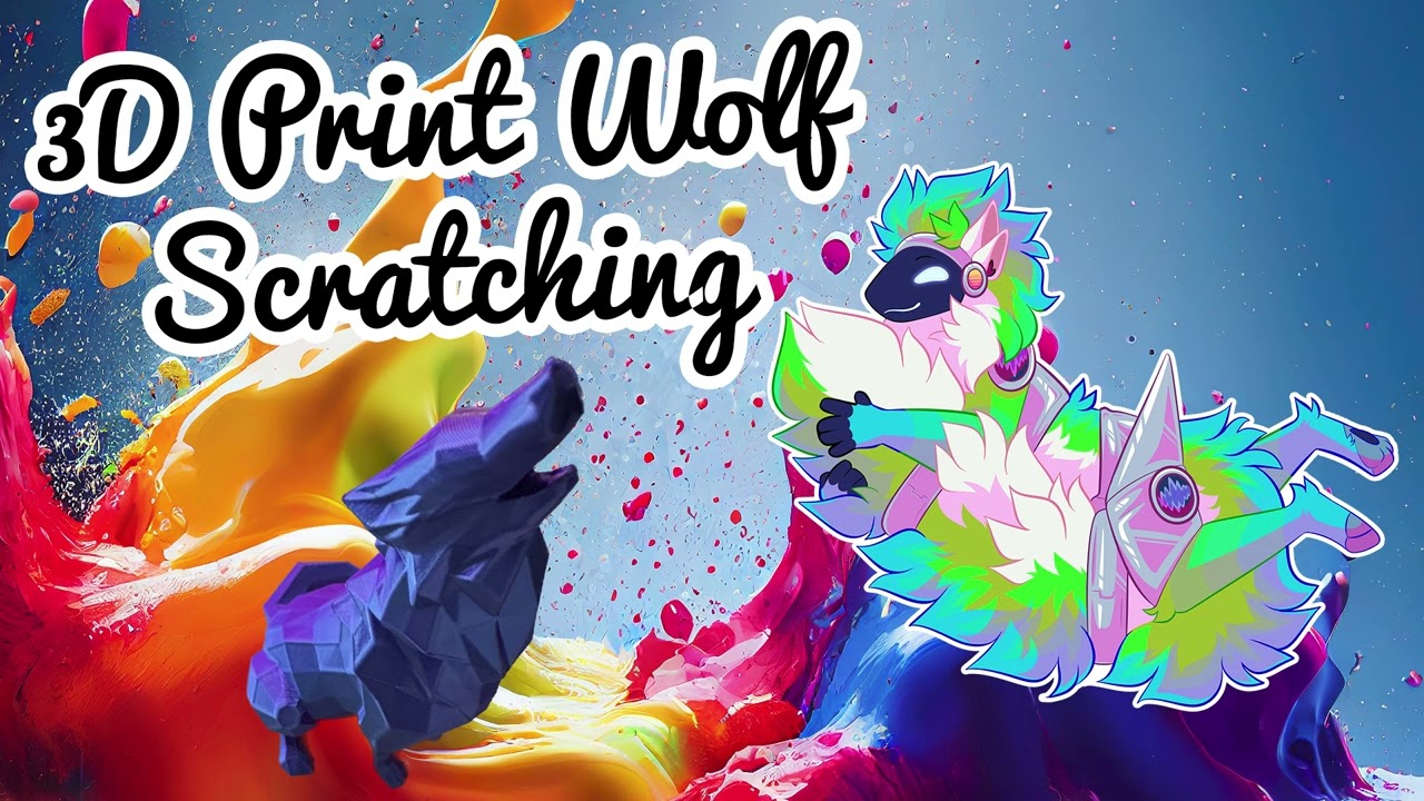 [Furry ASMR] 3D Print Wolf Scratching ... and a bit Talking