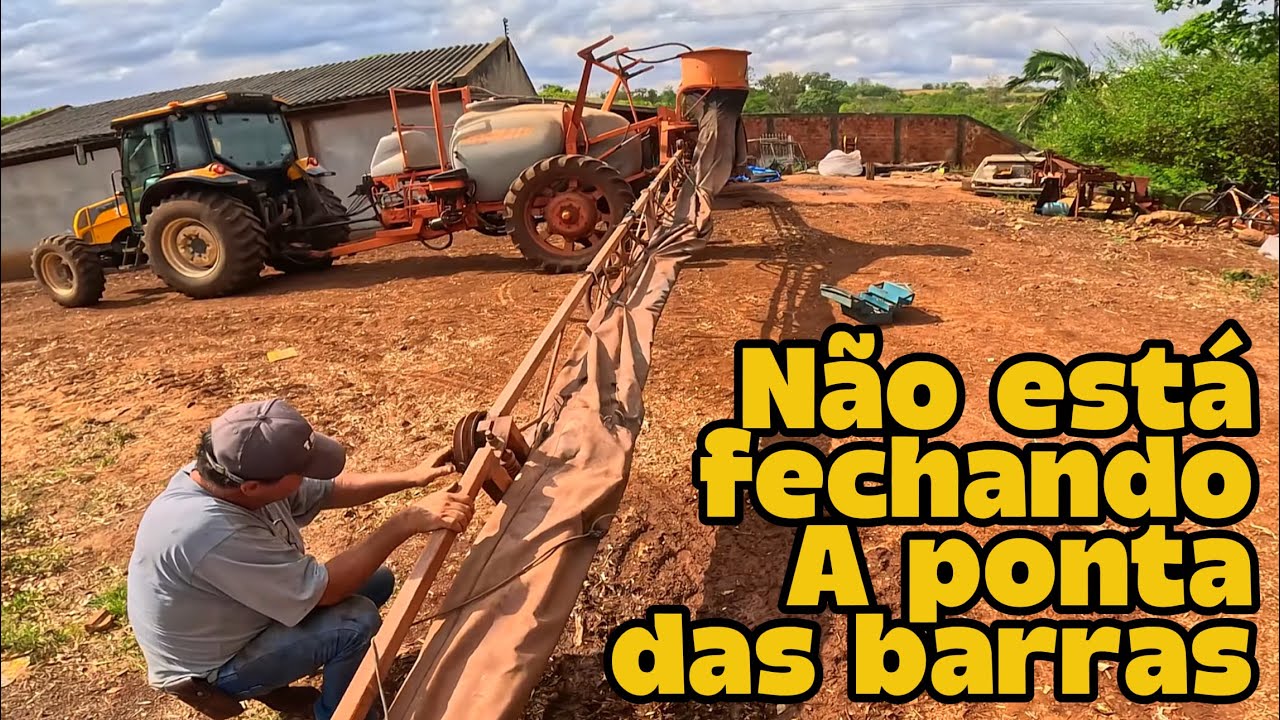 Arrumando o pulverizador para voltar com as aplicação