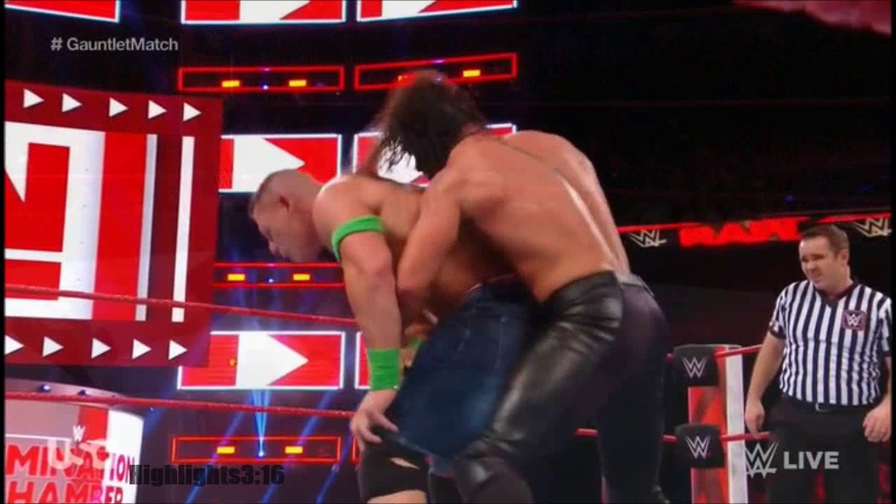 Seth Rollins vs. John Cena Highlights - HD Raw 19 02 18