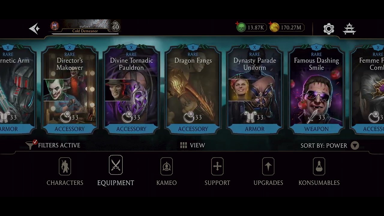 MORTAL KOMBAT MOBİL satılık ios hesab