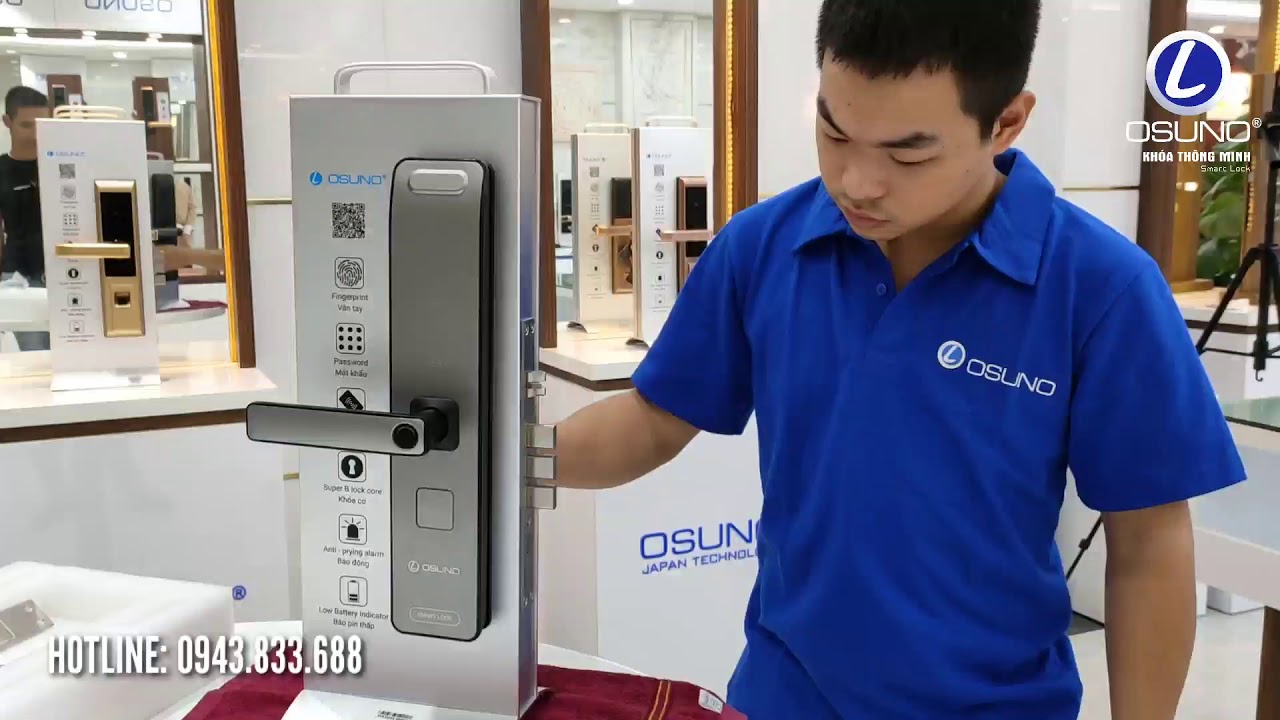 Hướng dẫn cách lắp đặt khóa cửa thông minh OSUNO - OSN 3366