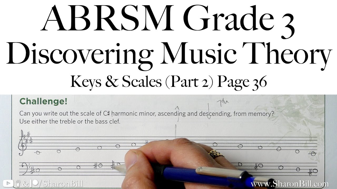 ABRSM «Открытие музыкальной теории» (3 класс): тональности и гаммы (часть 2), страница 36 с Шэрон...