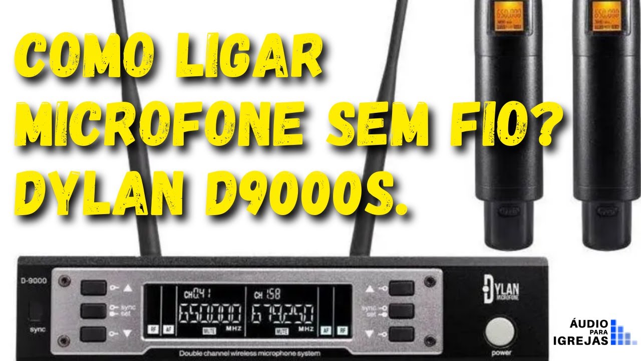 Como ligar microfone sem fio? Dylan D9000S.