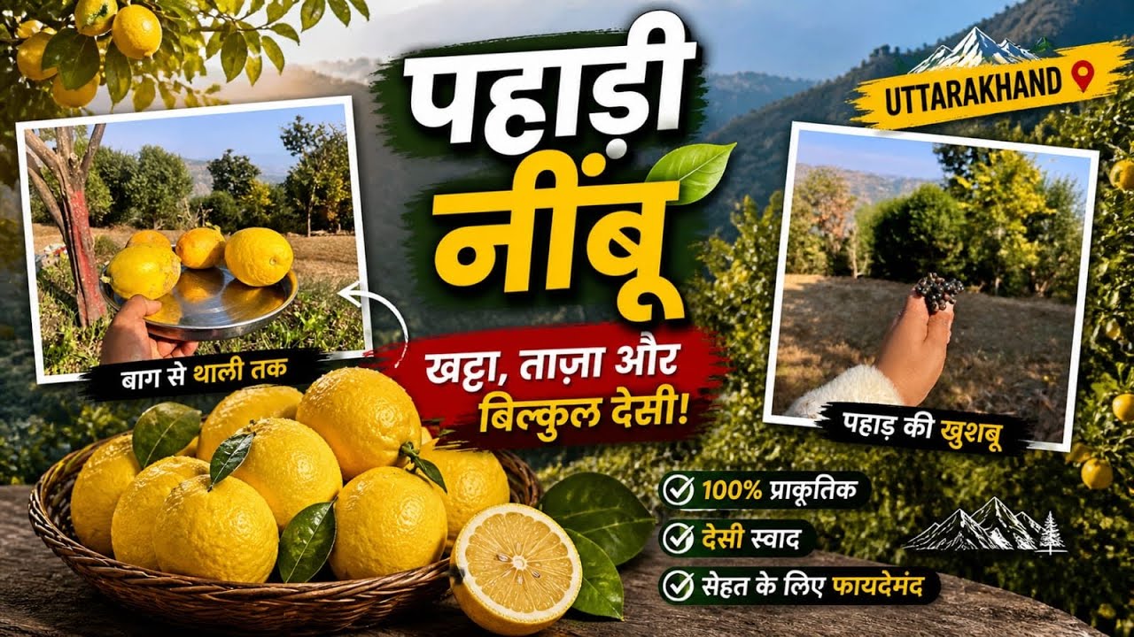 पहाड़ी नींबू खाया बहुत स्वाद आया 🍋 #uttarakhand #vlog #viralvideo //Meenu vlogs//