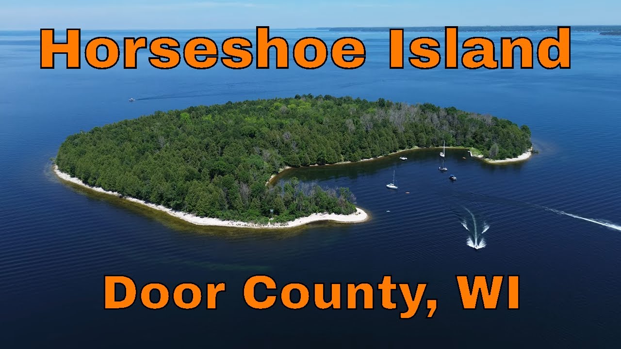 Aerial Tour Around Horseshoe Island, Door County, Wisconsin